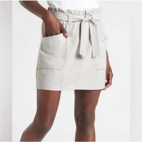 Athleta Dresses & Skirts - 🏖️Athleta skyline tie waist skirt skort cement color size 6